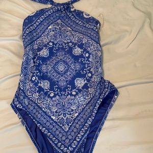 Polo Ralph Lauren Blue and white bathing suit